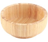 Ensaladera de Bambú Redonda Cuenco para Servir Vajilla de Madera Natural para Fruta Aperitivos Entrantes