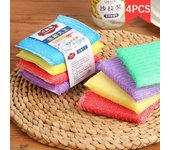 4 esponjas para lavar platos, ollas y sartenes, de doble cara, para limpieza de cocina y hogar, cepillo para lavar platos
