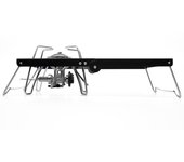 Estufas plegables, quemadores de mesa, soporte de aleación de aluminio, mesa aislante, protector térmico plegable, horno negro