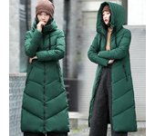 Chaqueta cálida y gruesa de invierno para mujer, chaqueta acolchada larga con capucha, chaqueta cálida para la nieve 6XL