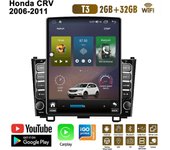 Radio de coche de 9,7 pulgadas para Honda CRV 2006-2011 Android 2 DIN Tesla pantalla vertical Carplay reproductor multimedia de radio automático 2 + 32 GB