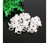 50 piezas nuevo pegamento permanente para pestañas, tatuaje de cejas, anillo de pigmento, soporte de maquillaje desechable