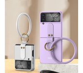 Funda de moda con soporte para pulsera anticaída para Samsung Galaxy Z Flip 4 5g Flip3 Flip4 Flip5 Flip 3 5 Zflip4 Zflip3, cubierta de película para lente for samsung z flip 3 negro