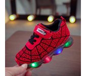 2025 Moda Nueva Niños Niñas Bebés Niños Dibujos Animados Luces Led Zapatillas Luminosas Zapatos Niños Casuales Zapatos Deportivos Tendencia 21 negro
