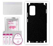 apgo Protective Skin Sticker for the back+sides compatible with Xiaomi Poco M4 Pro 5G, Full Wrap Film, Foil, Vinyl - Pattern Matte Black