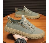Zapatos casuales de moda para hombre, zapatillas de deporte transpirables para exteriores para hombre, zapatos para caminar con cordones, zapatos de plataforma vulcanizados, zapatos de tenis para hombre 39 verde