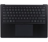 Teclado con reposamanos para computadora portátil, tamaño completo, conjunto de panel táctil con teclado con reposamanos para computadora portátil de 3, 4 y 5 pulgadas, 1951 negro