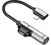 Adaptador de auriculares para Apple, 3,5mm, para iphone X, 8, 7 Plus, XS, MAX, XR, Conector de carga para escuchar, Cable divisor auxiliar USB C to 3.5mm plata