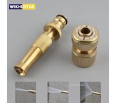 Boquilla rociadora de latón para pistola de agua, conector rápido de alta presión para manguera de jardín, presión ajustable