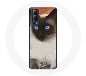 Coque Vivo Y72 Chat Siamois Noir et blanc Yeux Bleus
