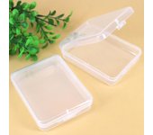 Caja de almacenamiento de plástico transparente para fotos, caja organizadora de tarjetas pequeñas A