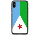 Funda para iPhone - PIXELFORMA - iPhone X - Bandera de Yibuti - Protección completa - Silicona suave