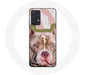 Coque pour Samsung Galaxy A32 5G Chien de Pitbull marron