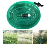 Manguera de jardín Flexible, manguera de jardín con rociador plano, manguera de rociador que ahorra agua, manguera de goteo de agua para césped, jardines, camas de flores S