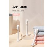 Cabezales de repuesto para cepillo de dientes eléctrico XIAOMI T200, boquillas de limpieza de cerdas DuPont suaves y profundas, color blanco/azul, 10 Uds. blanco