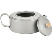 Tetera portátil ligera de 260ml para acampar al aire libre Ti Kettle para senderismo al aire libre plata