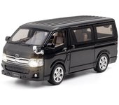 1:Coche en miniatura de aleación de 32 MPV, vehículos de juguete de Metal fundido a presión, modelo de coche, colección de luz y sonido de simulación, regalo para niños 1/32- size: 16*7*6.3cm blanco
