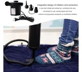 Bomba para inflables, inflador/desinflador de aire eléctrico, bombas para camas inflables, colchones, bomba portátil de 220 V CA/12 V CC, bomba de aire eléctrica