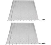 Cortina de malla para chimenea de 2 paneles anchos, pantallas de repuesto colgantes para chimeneas de leña domésticas 24x18in
