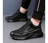 Zapatos de hombre Zapatillas deportivas para caminar Zapatillas de cuero de moda con cordones Zapatos cómodos para caminar para hombres Zapatillas deportivas para actividades al aire libre 38