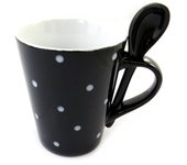 Les Trésors De Lily [N5097] - Mug 'Petits Pois' noir negro