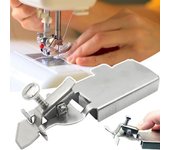 Guía de costura magnética para coser, fácil reposicionamiento, dobladillos de línea recta multifuncional, regla de costura, accesorio Universal para máquina de coser plata