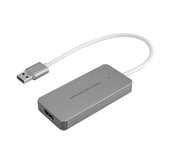 Tarjeta de captura USB 3.0 HD ezcap265, grabadora de videojuegos, convertidor de transmisión en vivo 1080P, Plug and Play gris