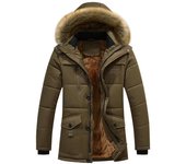 Chaqueta de gran tamaño para hombre, chaqueta de invierno gruesa y cálida con relleno de algodón, abrigo para hombre, abrigo con capucha, parka impermeable a prueba de viento para hombre 7XL negro