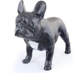 Bulldog Francés, Frenchie I - Estatua de perro de tamaño natural, 1:1 figura a escala, estatua para el jardín de Art-Dog marrón