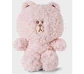 LINE FRIENDS Muñeca pequeña sentada color marrón rosa