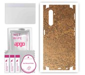 apgo Protective Skin Sticker for the back+sides compatible with Realme 6 Pro, Full Wrap Film, Foil, Vinyl - Pattern Rusty Copper