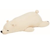 Almohada corporal LIV HEART Premium Nemunemu Animals Oso polar Lucky M tamaño largo almohada de peluche masticable y esponjosa regalo (Total Aprox.. 53cm) 28976-11