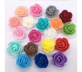 Rosa de espuma de 3cm para oso, flores artificiales, caja de regalos artesanal, decoración decorativa para boda, Navidad, decoración del hogar, 20 colores, 10/50/100 Uds. 10Pcs