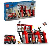 Estación de bomberos y camión de bomberos LEGO City Juguete Regalo Cumpleaños Bloque Educativo Navidad Niños Niñas Niños 6 Años 7 Años 8 Años 9