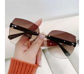 Gafas de sol para mujer con protección UV400, gafas de sol con degradado, gafas de sol sin marco, gafas de sol para mujer sin montura C1