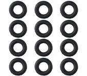 12 anillos de goma de 3 cm de diámetro exterior para bobinadora de máquina de coser, arandelas de goma para rueda dentada.