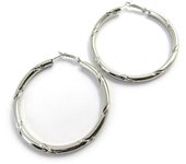 Les Trésors De Lily [L9585] - Aros de oro 'Coreografía' Ø 60 mm plata