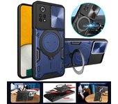 Funda deslizante para Xiaomi Pocophone X4 Pro 5G, carcasa protectora para cámara, carcasa trasera con soporte para anillo para POCO X4 Pro, poco x4pro x 4 pro 5g For Poco X4 Pro 5G negro