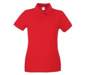Polo casual de manga corta ajustado para mujer/señora Large azul