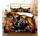 Nuevo juego de cama con estampado de Anime My Hero Academia, fundas de edredón, fundas de almohada, edredones, juegos de cama, ropa de cama, ropa de cama, textiles para el hogar EU single(135x200cm)