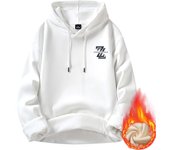 Sudadera con capucha acolchada para hombre, nueva chaqueta holgada de algodón a la moda M: Recommended 80-55kg