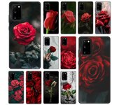 Funda de teléfono con flores de rosa roja brillante para iPhone Samsung Galaxy Redmi Xiaomi Oppo OnePlus Note SA 7 8 9 10 11 12 13 14 20 21 22 23 53 54 Pro Max Ultra iPhone 6 or 6S