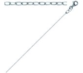 Les Trésors De Lily [K9306] - Chaine Argent 'Forçat' argenté (rhodié) - 40 cm 1 mm plata
