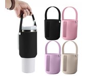 Funda protectora para taza, funda protectora para botella de agua con asa portátil, funda para portabotellas, accesorios para taza de 40 oz United States color rosa