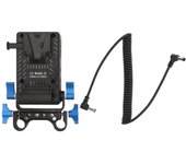 Adaptador de placa de batería con montura en V y 7 salidas con bloqueo en V para cámara DSLR, videocámara BMPCC 4K 6K