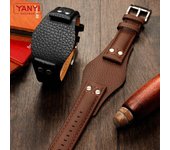 Correa de reloj de cuero genuino, correa de 22mm con alfombrilla para fósiles CH2891 CH3051 CH2564 CH2565, pulsera de cuero hecha a mano para hombre 22mm