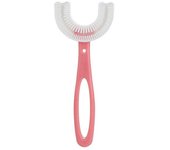 Cepillos de dientes en forma de U para niños, cepillos de limpieza de dientes con mango de silicona, cepillos de dientes para niños de 2 a 12 años, cuidado bucal 6-12T verde claro