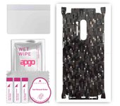 apgo Protective Skin Sticker for the back+sides compatible with OnePlus 8 Pro, Full Wrap Film, Foil, Vinyl - Pattern Carbon Black Pixel