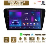 Radio para coche con Android Carplay para Skoda Octavia 2014-2020, reproductor multimedia, unidad principal, navegación GPS estéreo, BT, WIFI, 2 + 32 GB 1+16GB