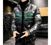 Chaquetas de pato de invierno para hombre, abrigos acolchados informales brillantes con cuello levantado, ropa de calle, Parkas impermeables XXXXXL